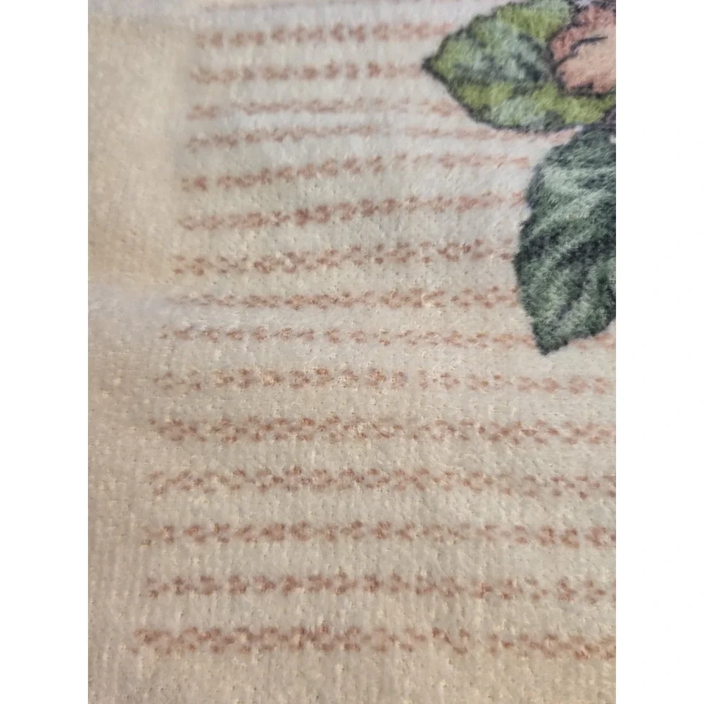 Vintage Louis Nichole Floral Washcloth‎ Set of 2 NWOT Pink Rose Cottagecore 1988